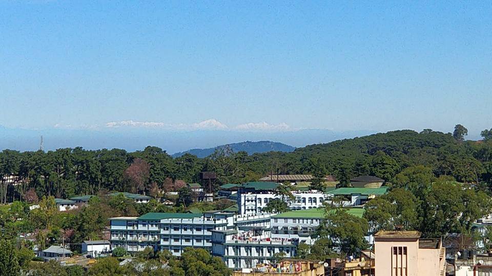 Himalayas, as seen from Hotel Alpine Continental, Police Bazar, Shillong